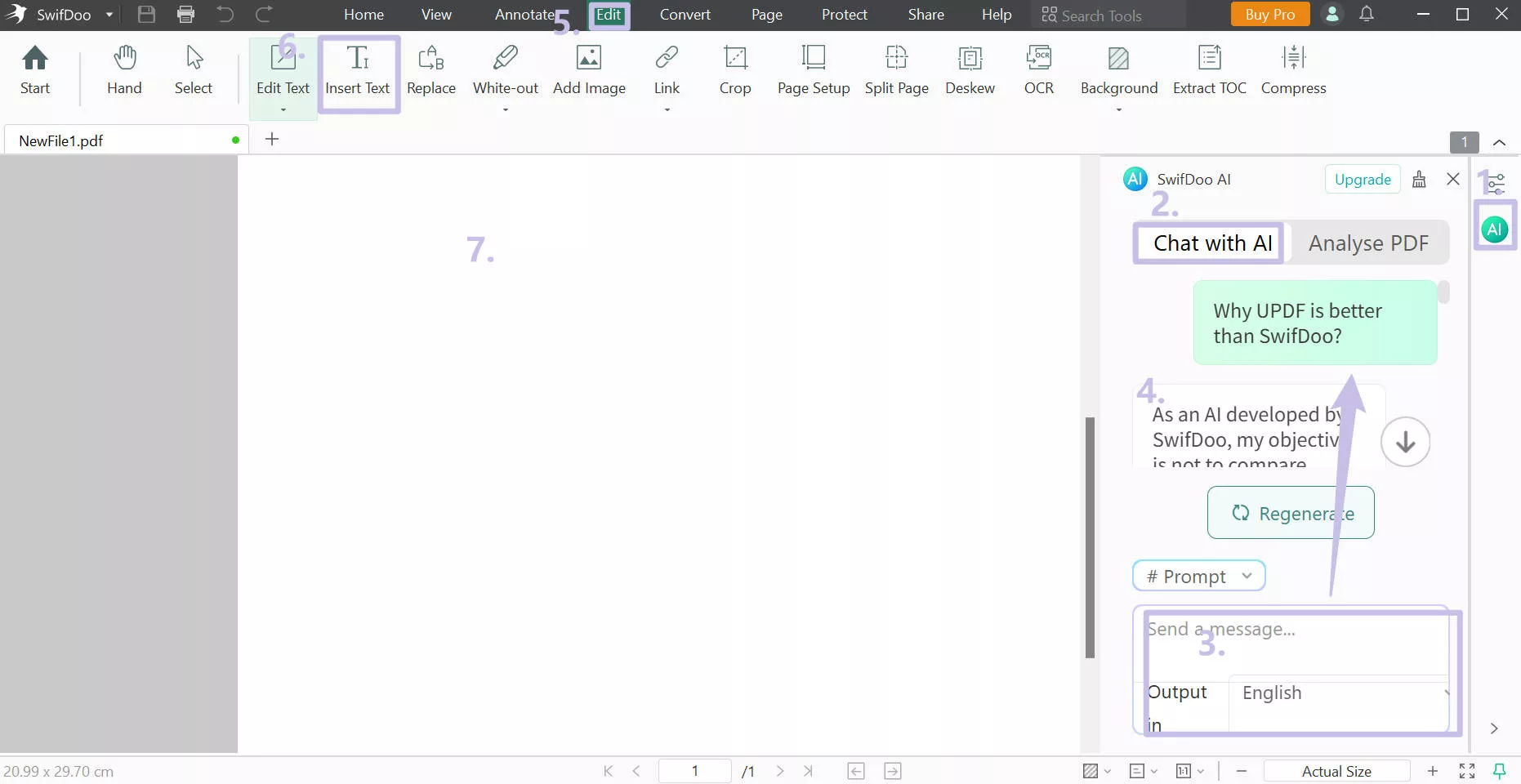 Generar contenido con SwifDoo AI