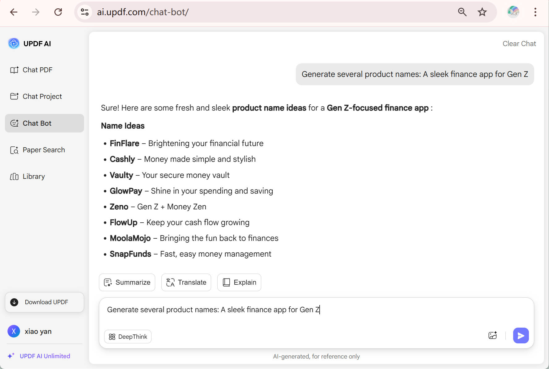 Generate Product Names