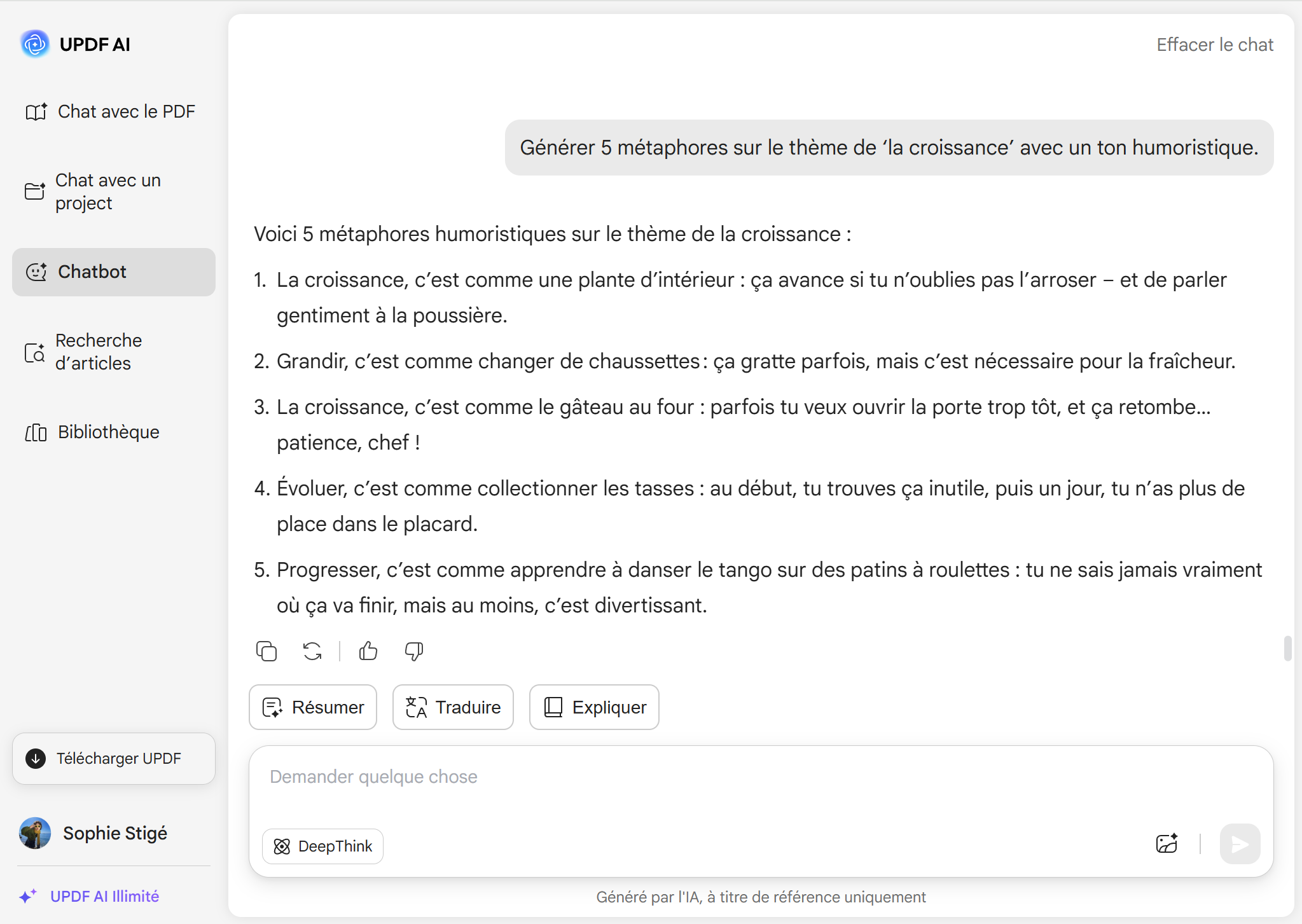 générer des métaphores