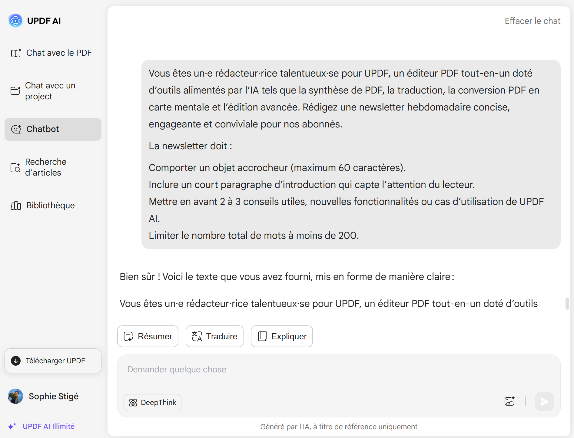 Générer des newsletters
