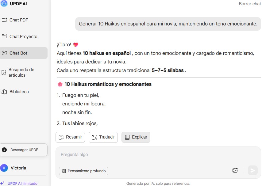 UPDF AI Haiku Generator