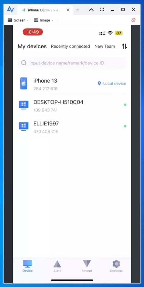 remotely control screen