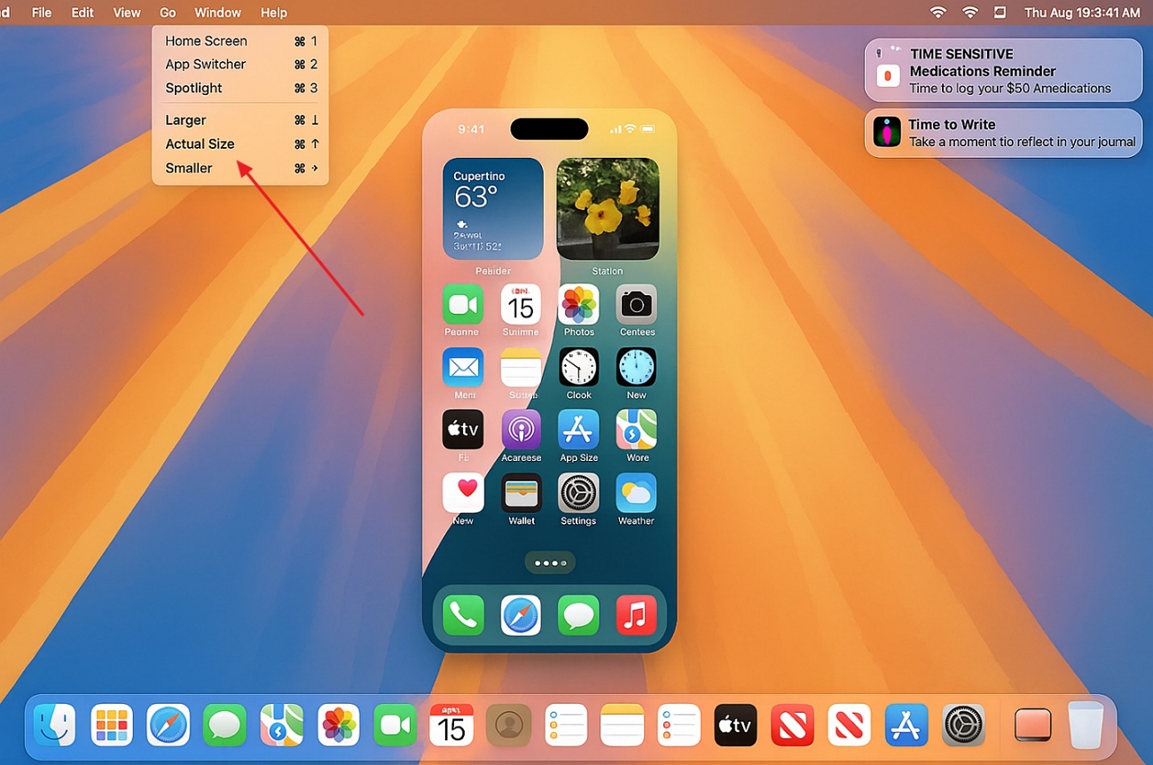 adjust the iphone screen