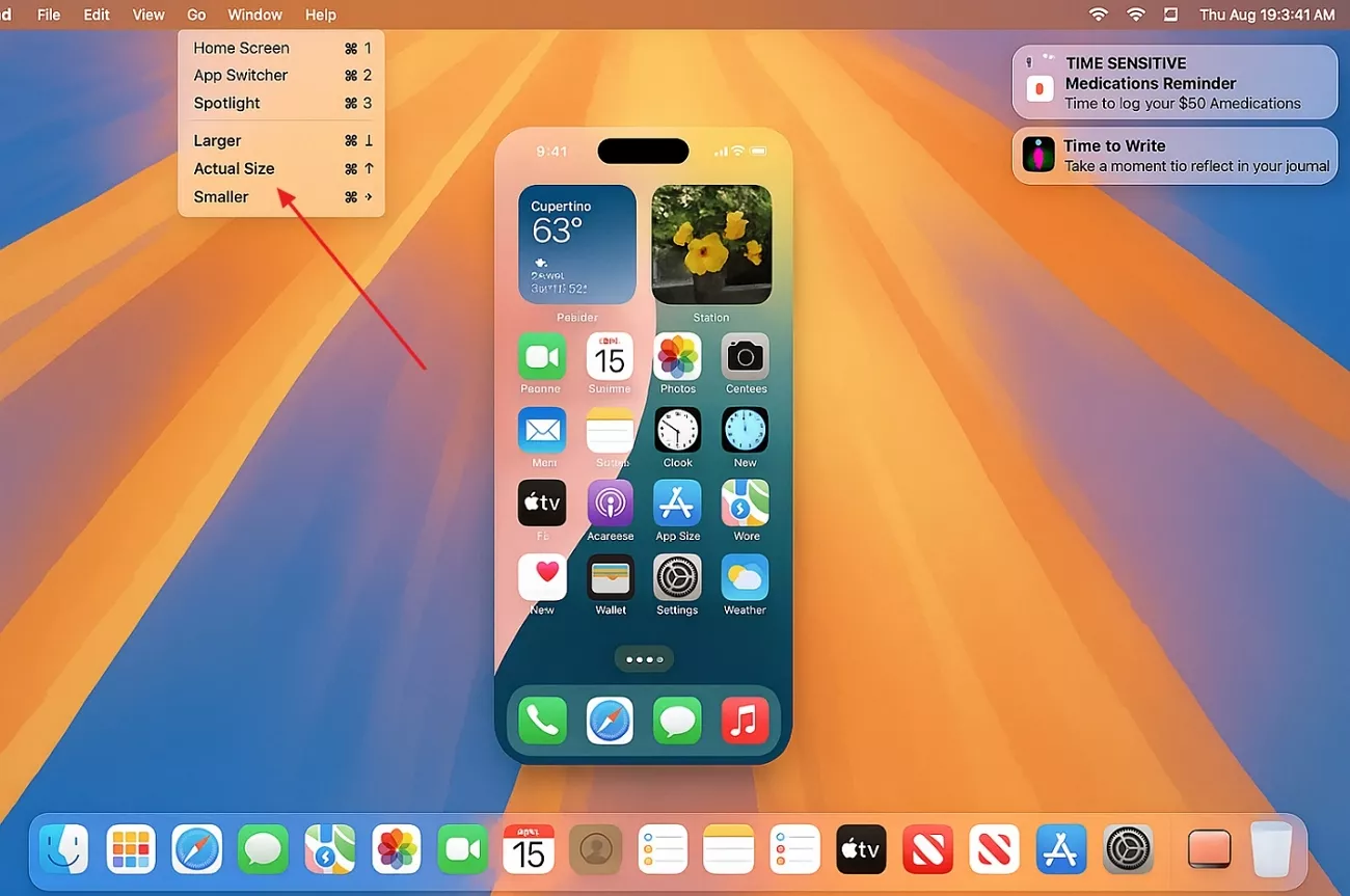 adjust the iphone screen