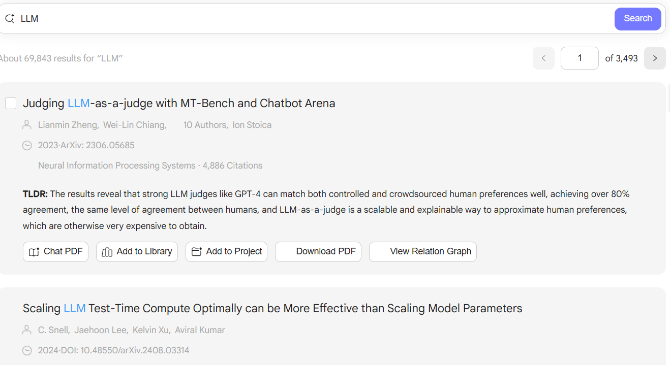 Searching Academic Papers using UPDF AI    