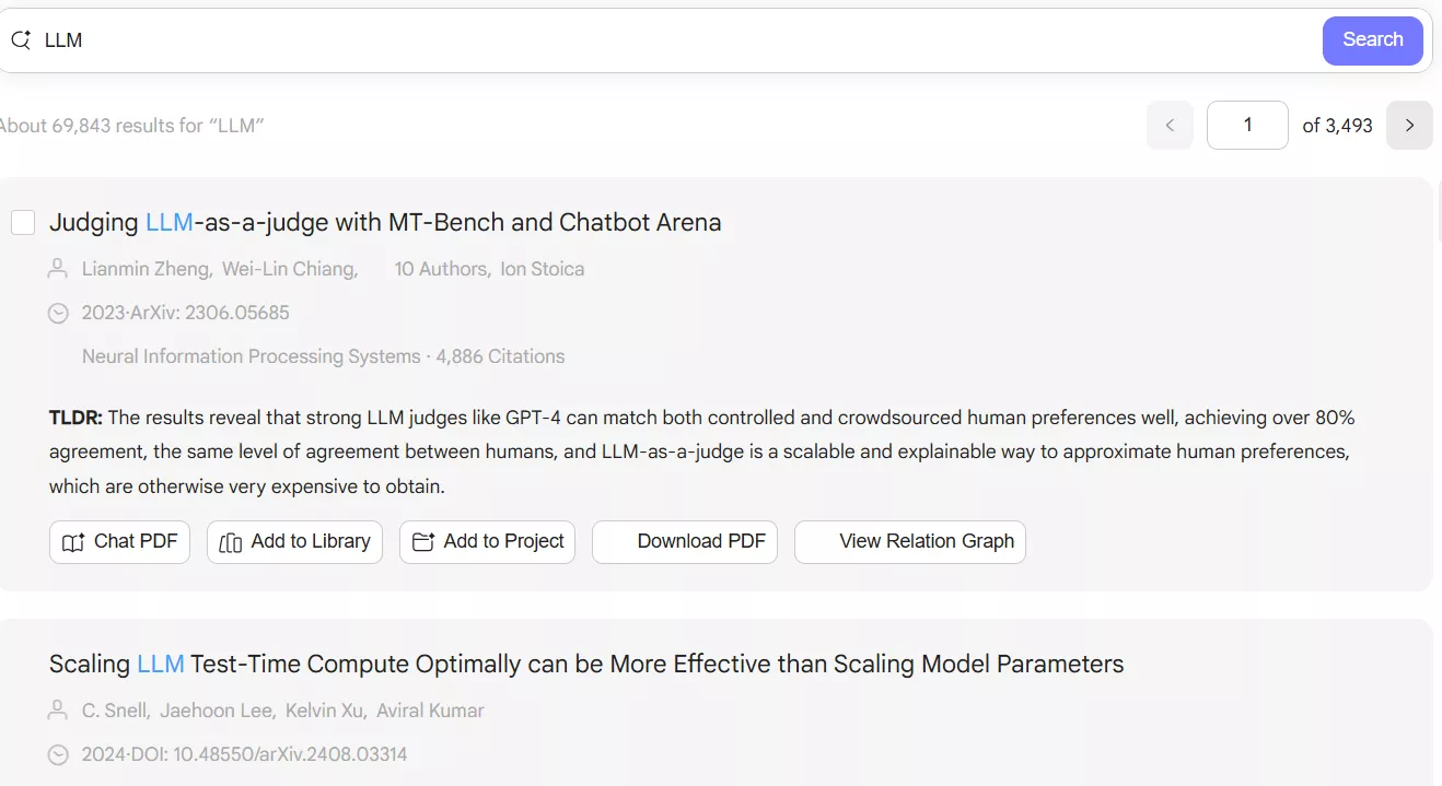 Searching Academic Papers using UPDF AI