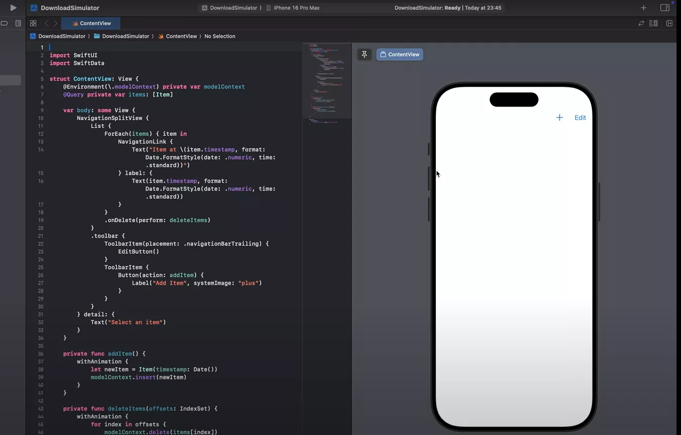 Gerät erfolgreich erstellen und ausführen    