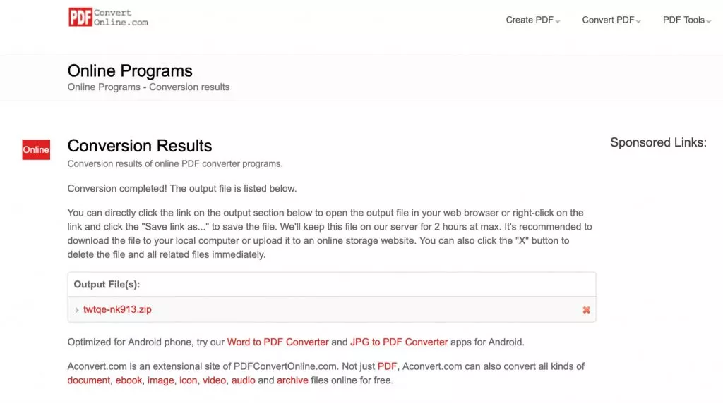 用 PDFConvertOnline 從 PDF 中提取附加檔案