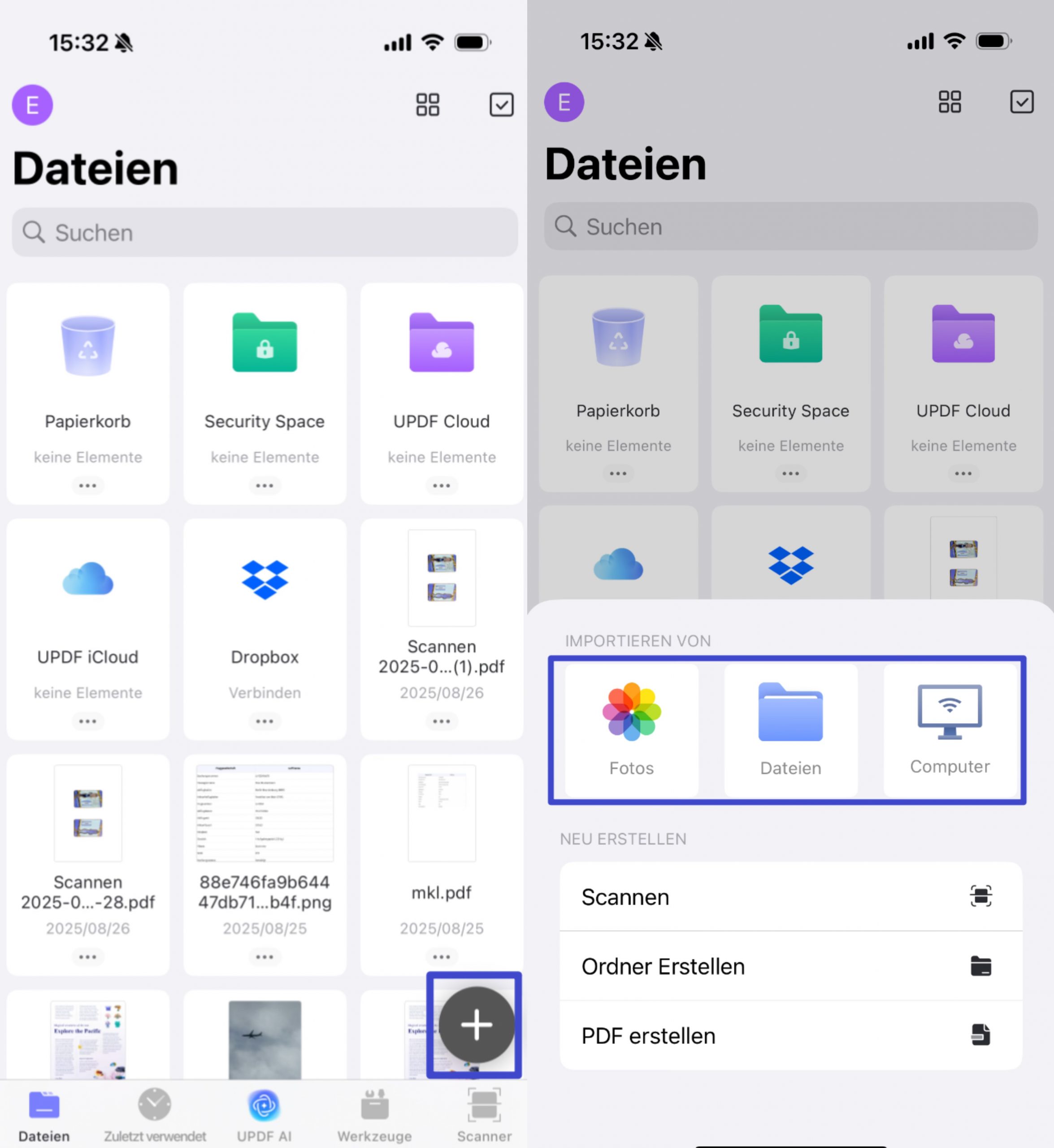 Fahren Sie mit dem Importieren von PDF in UPDF fort