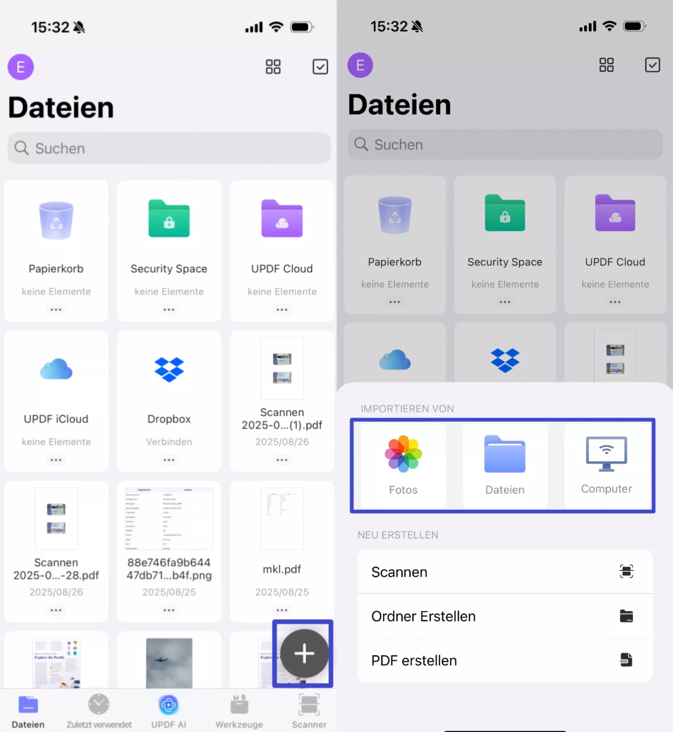 Fahren Sie mit dem Importieren von PDF in UPDF fort
