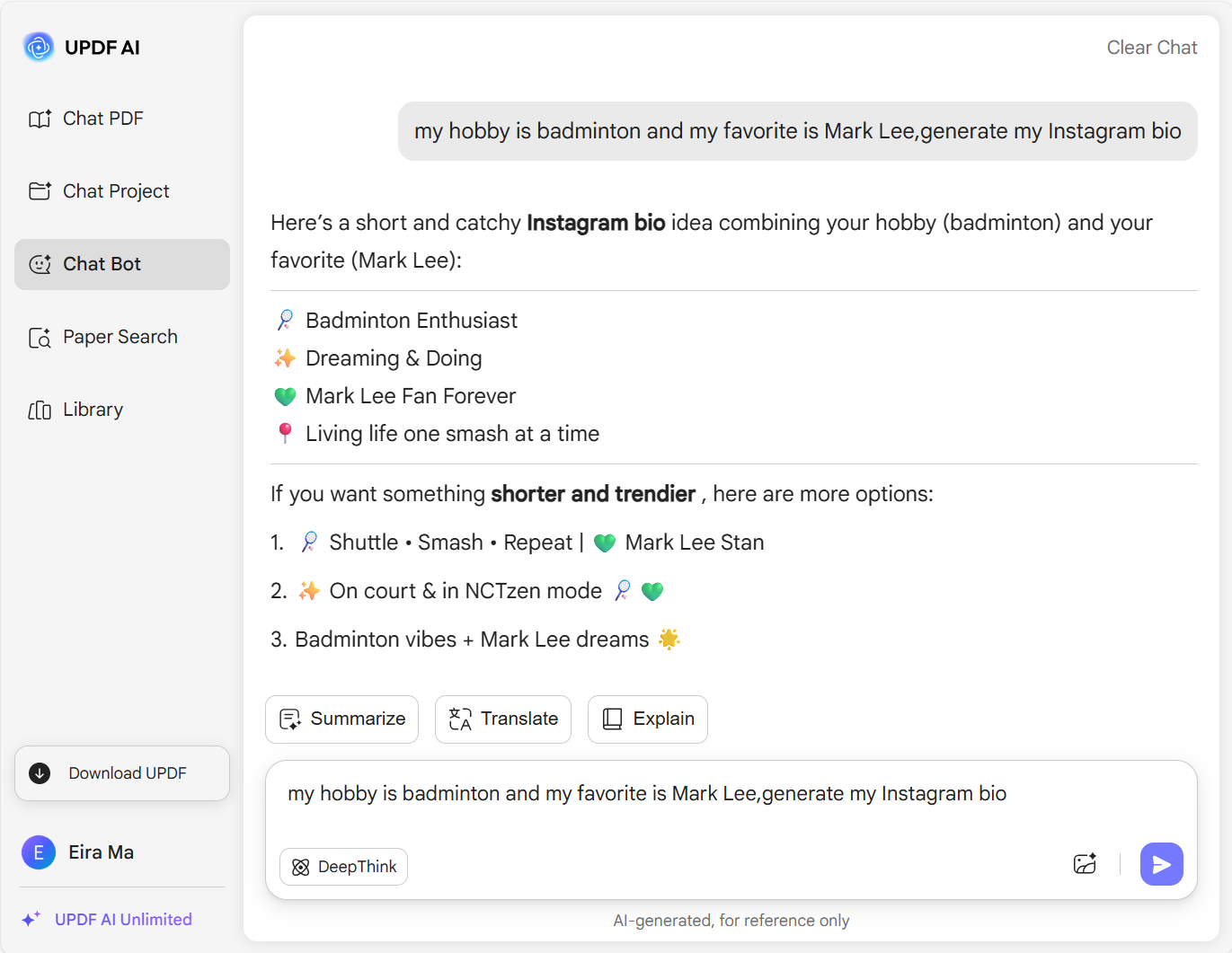 generátor Instagram bio