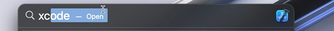 Opening Xcode From the Search     