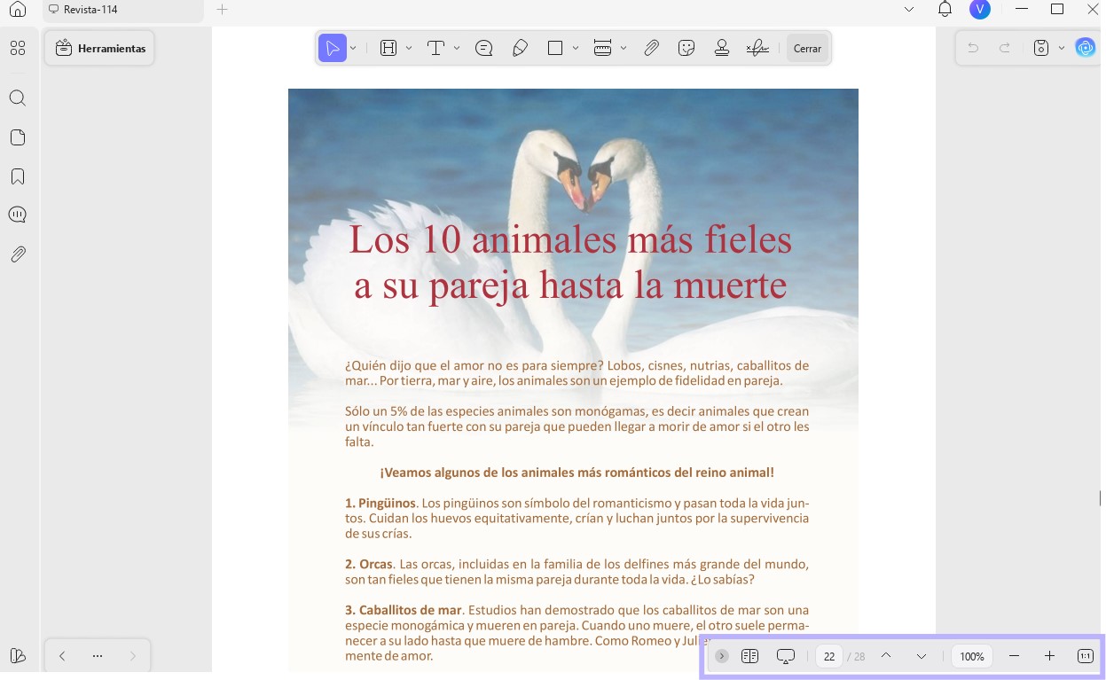 barra de herramientas de vista de PDF en UPDF