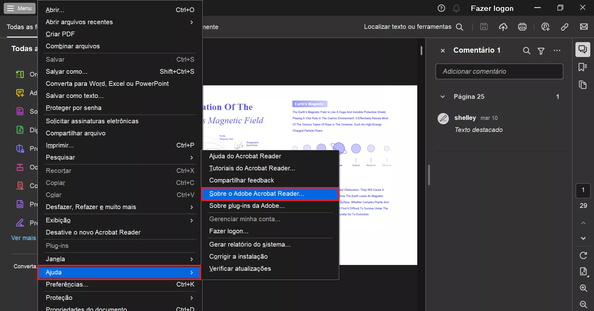 para atualizar o adobe acrobat