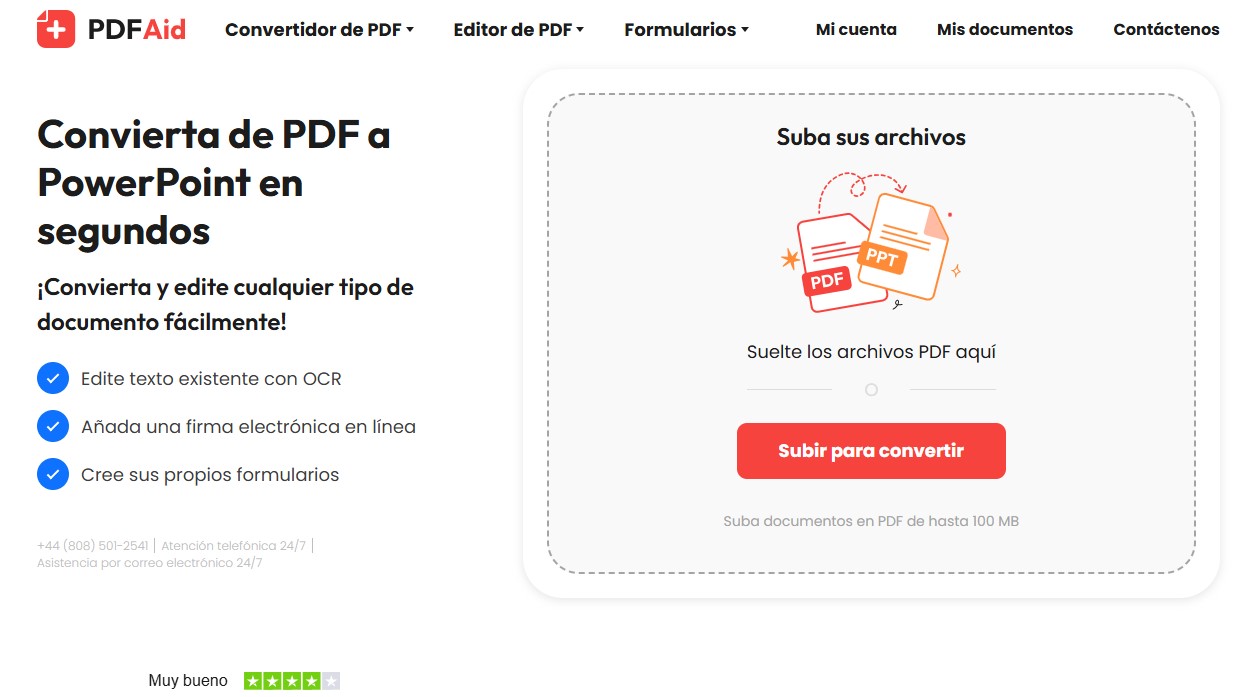 Conversión de PDF con PDFAid