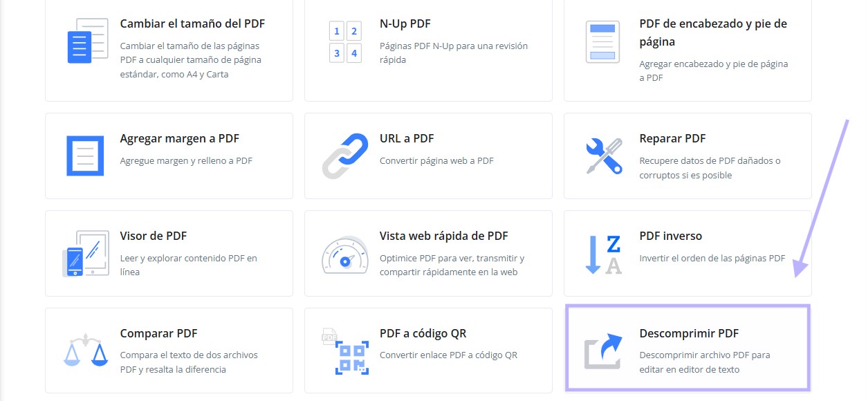 Presionar descomprimir archivo en I2PDF