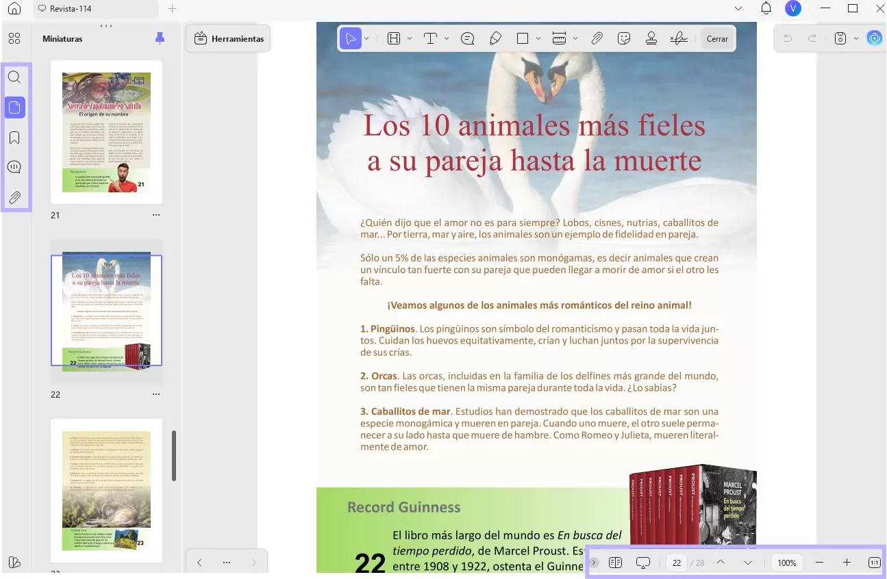 Modo de lectura en UPDF