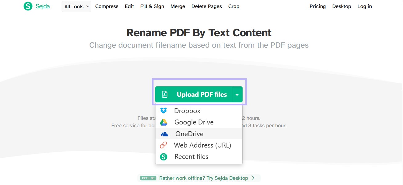 Renombrar PDF en Línea por Contenido de Texto