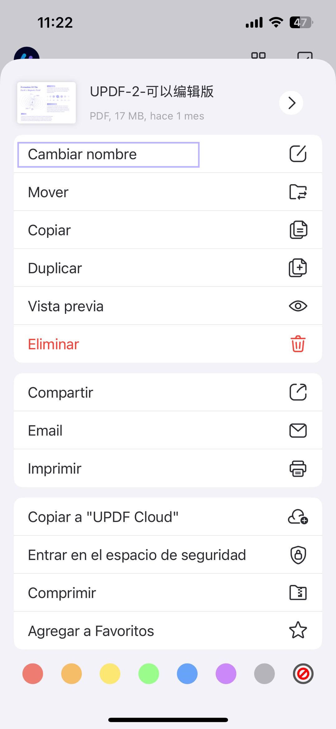 renombrar ios