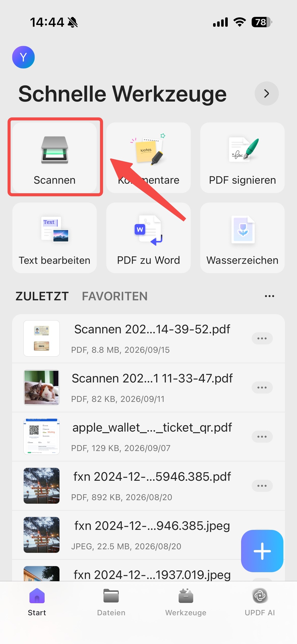 Papierbelege direkt mit UPDF scannen
