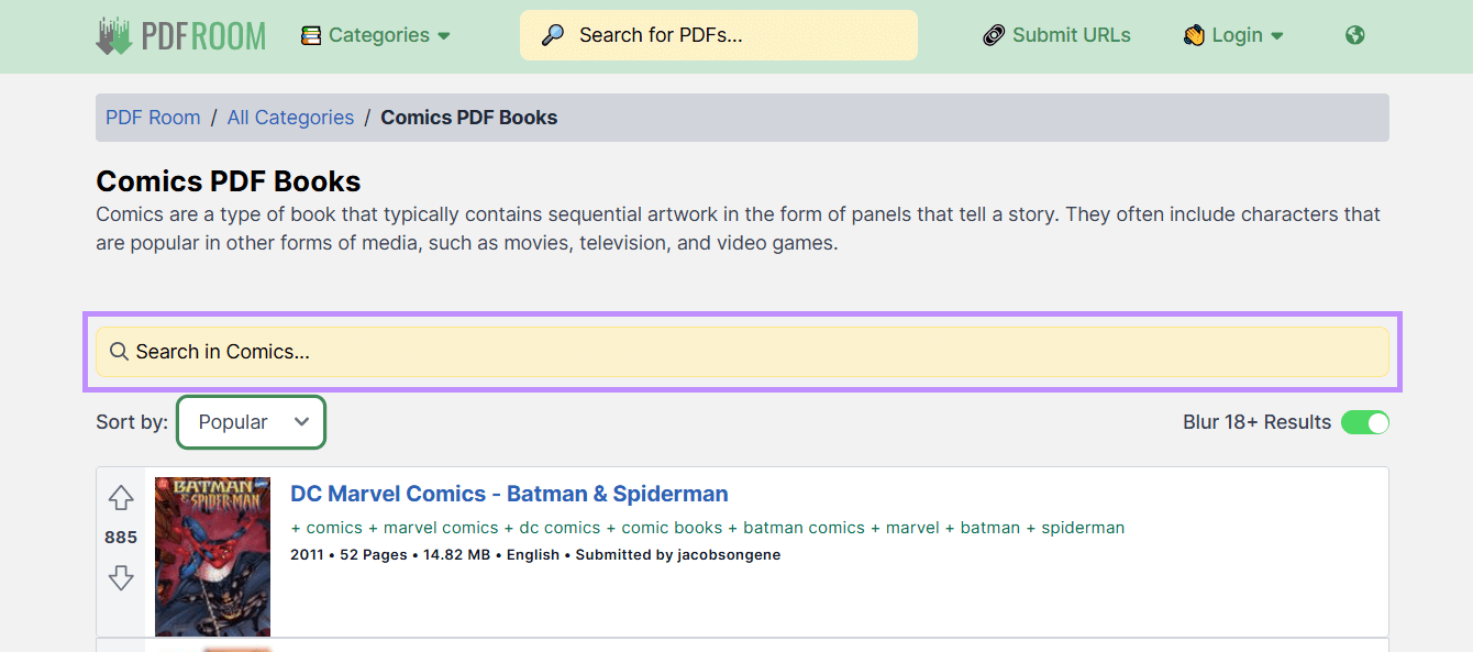 Suche nach Comics im PDF-Raum
