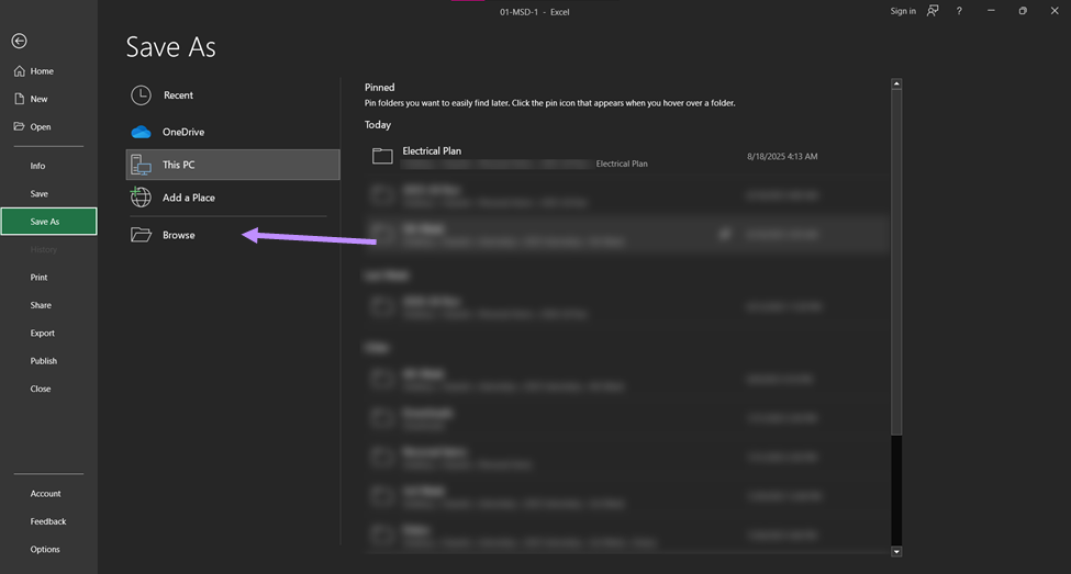 Select Browse