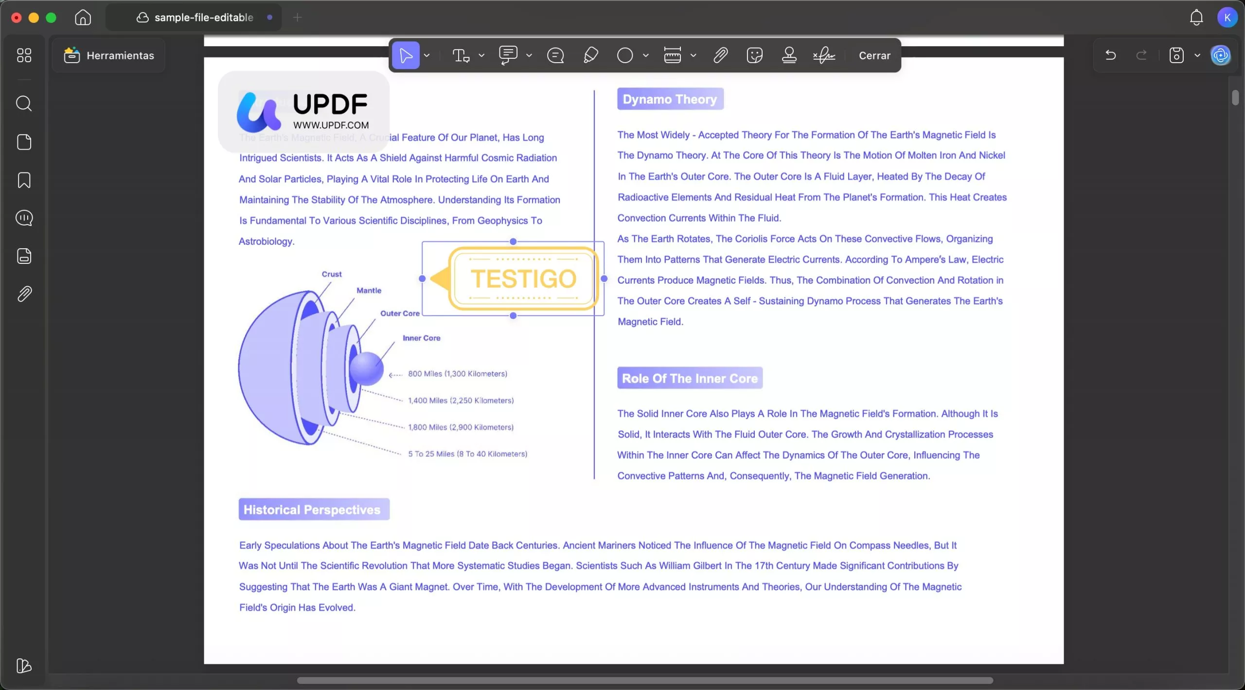 Agregar sello a un PDF en Mac y anotarlo con UPDF