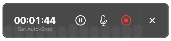 start recording and observe sound