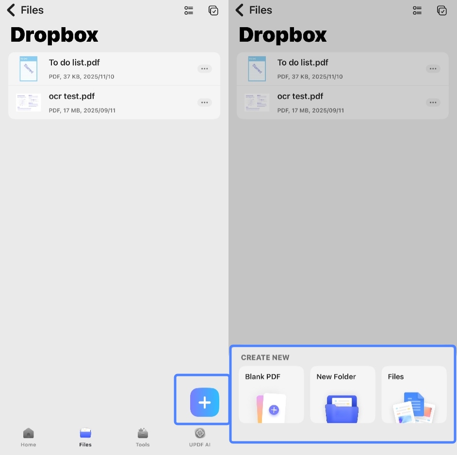 Synchroniser les fichiers avec Dropbox via UPDF