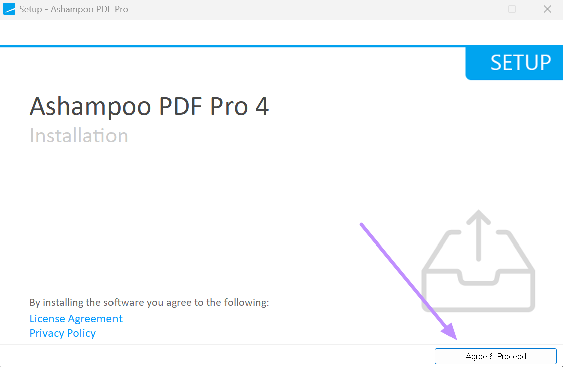 tap on agree and proceed ashampoo pdf