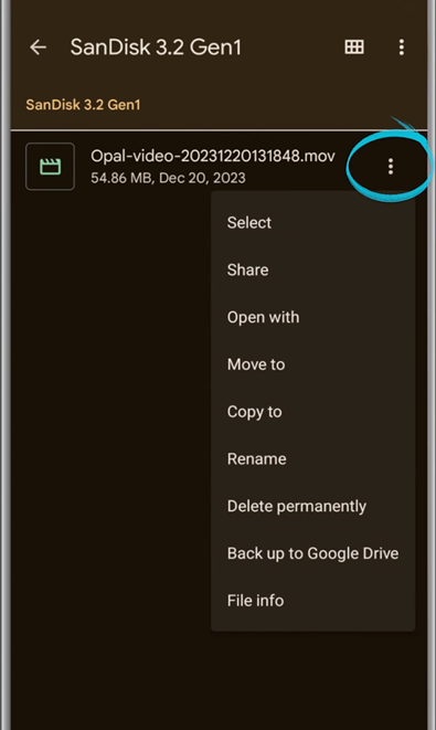 Transfer files from Android to hardrive