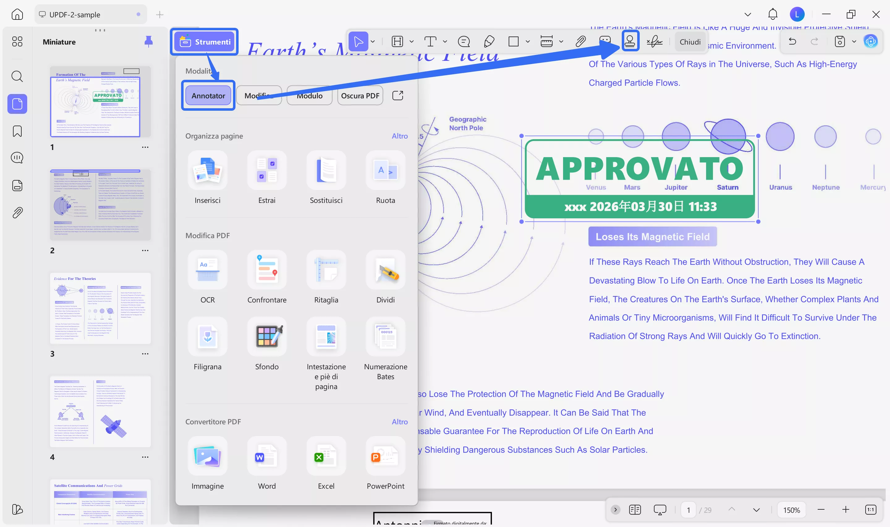 add stamps form updf 