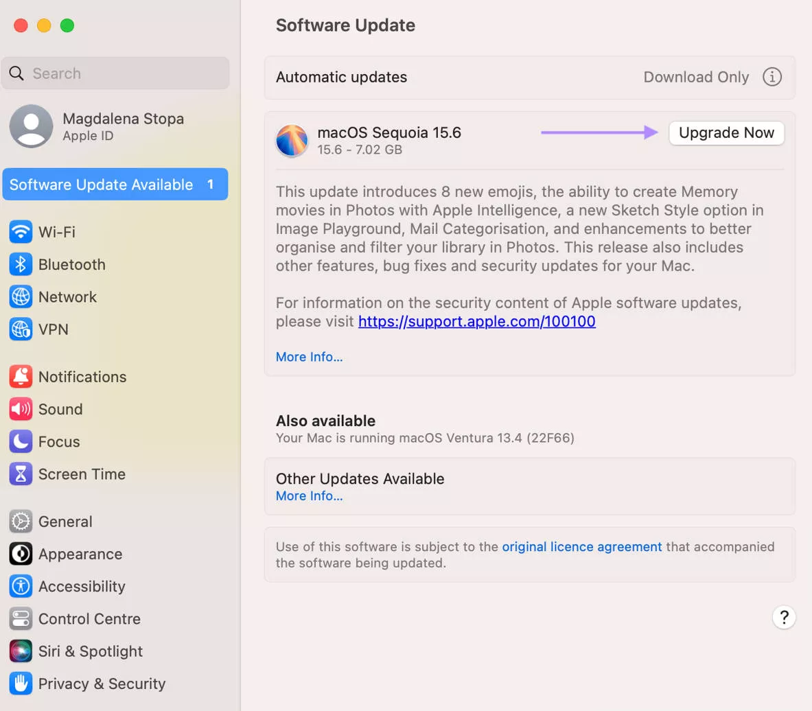 upgrade your mac os