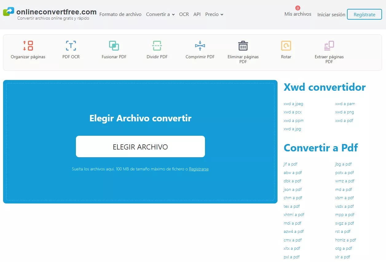 Convertir xdw a pdf en línea gratis