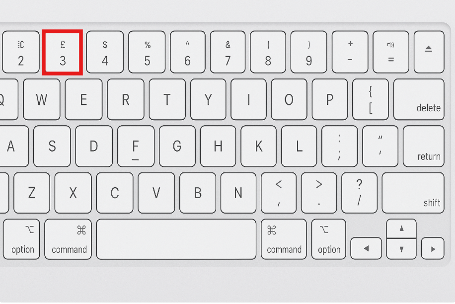 typing hashtag on mac using uk keyboard layout