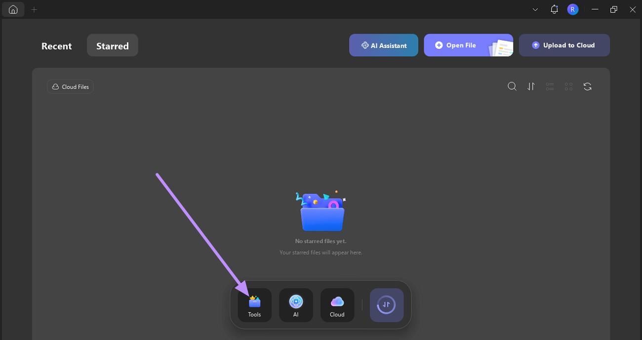 access tools in updf windows