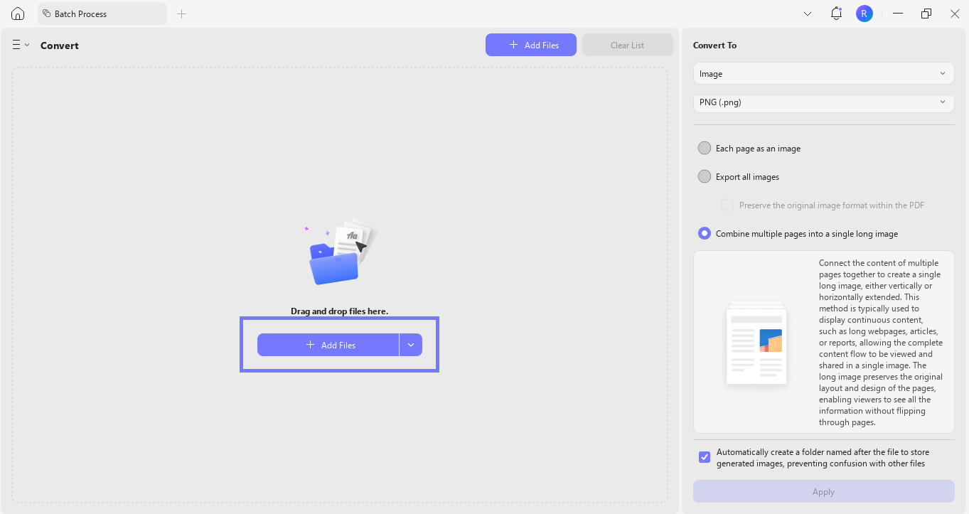 Alt text: add pdf files to merge pdf into one image updf windows
