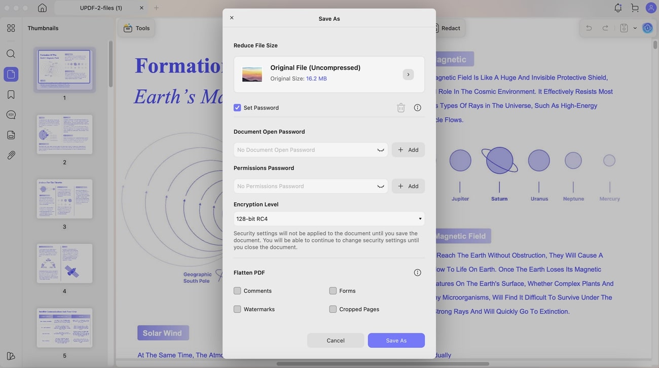 protect pdf through password