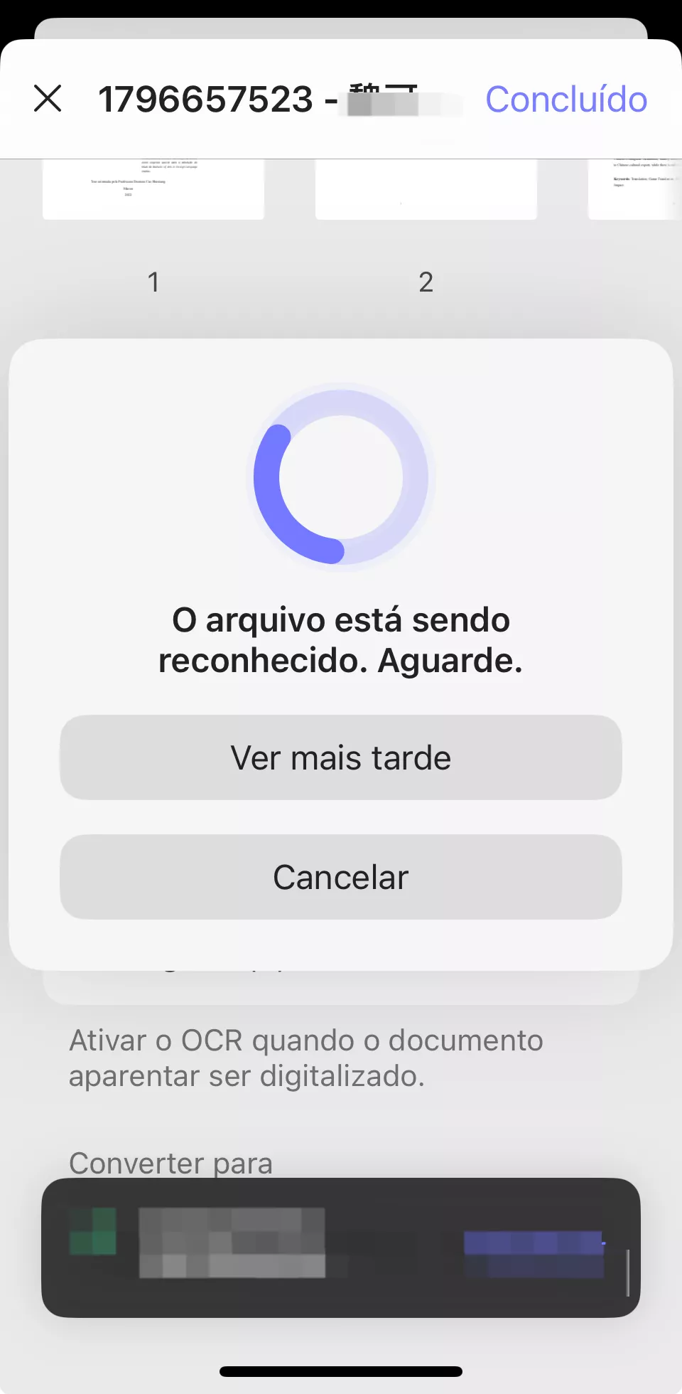 O arquivo está sendo reconhecido. 