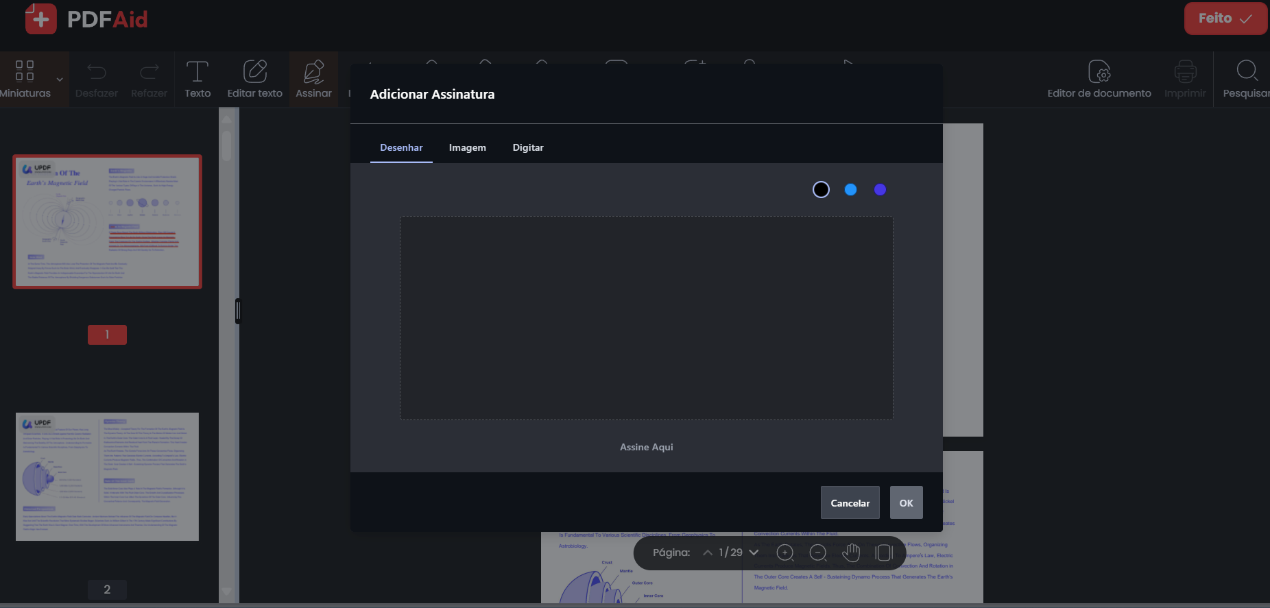 assinar pdfs com pdfaid