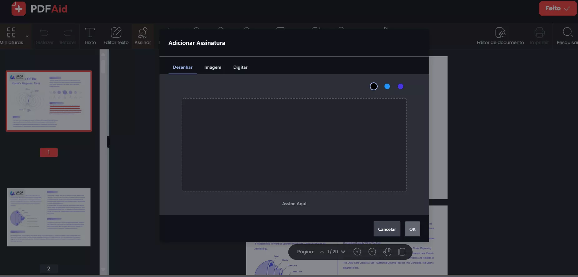 assinar pdfs com pdfaid
