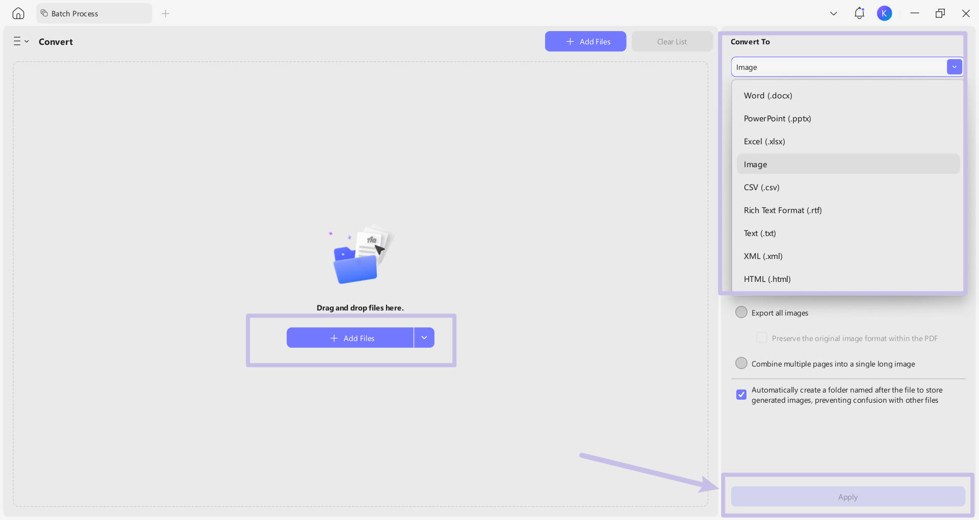 batch convert to other formats 2