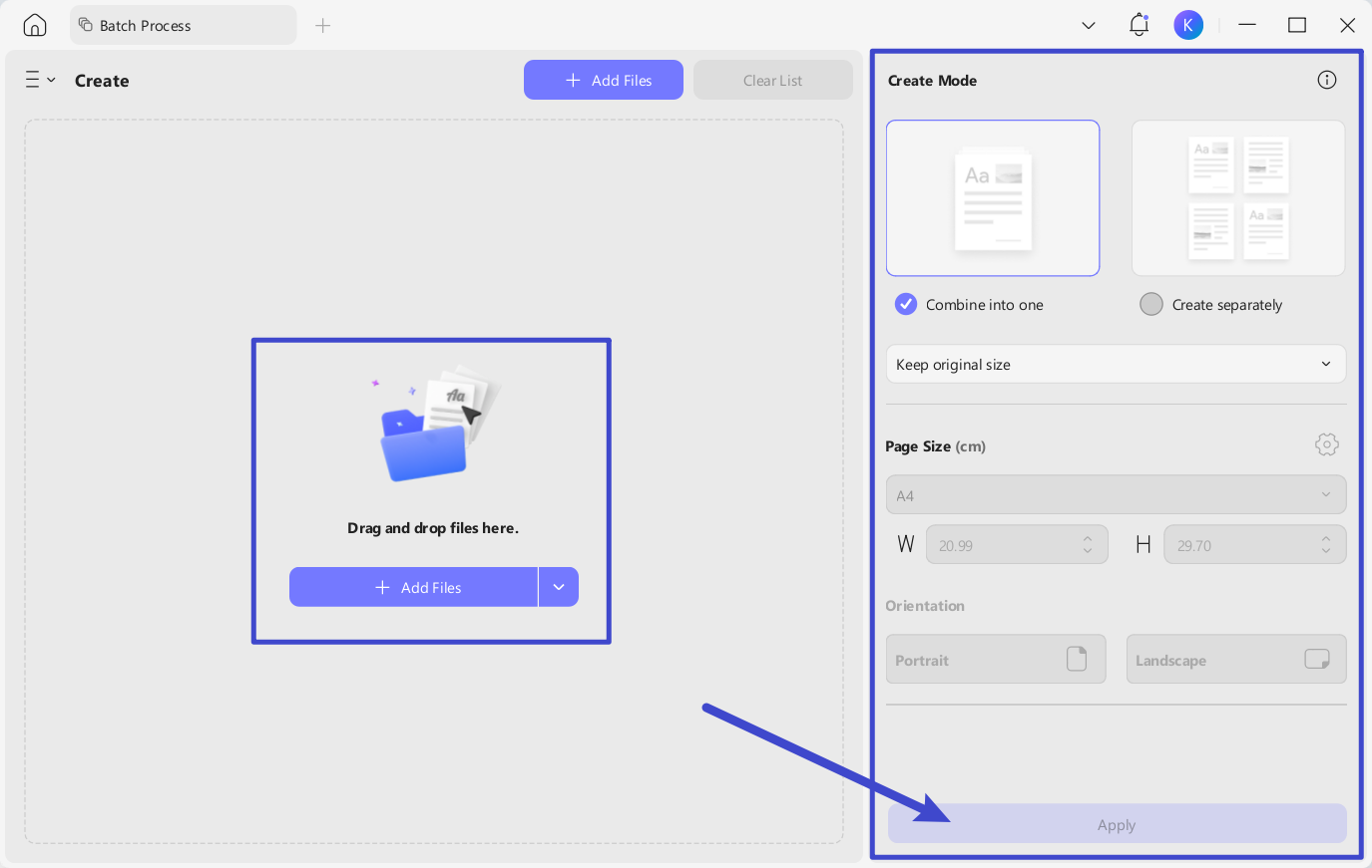 batch create mode