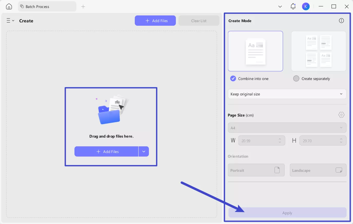 batch create mode
