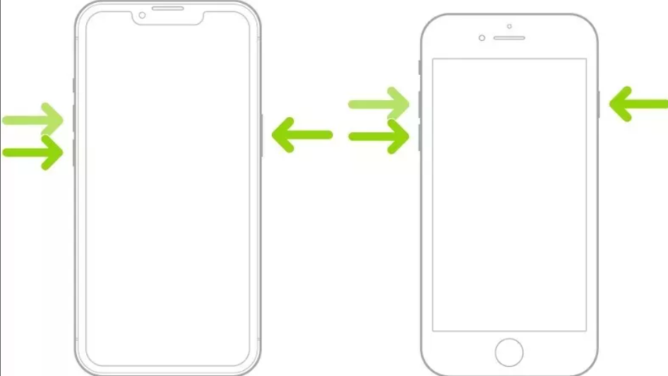 reinicialização forçada do iphone