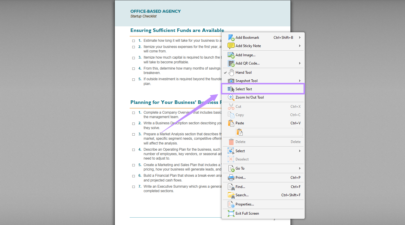 choose select text pdf xchange editor