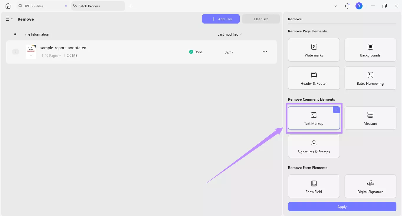  choose text markup