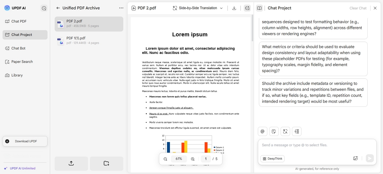 chat project web feature updf
