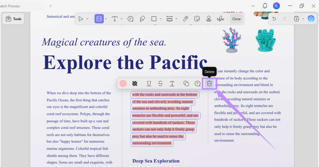 click delete updf windows