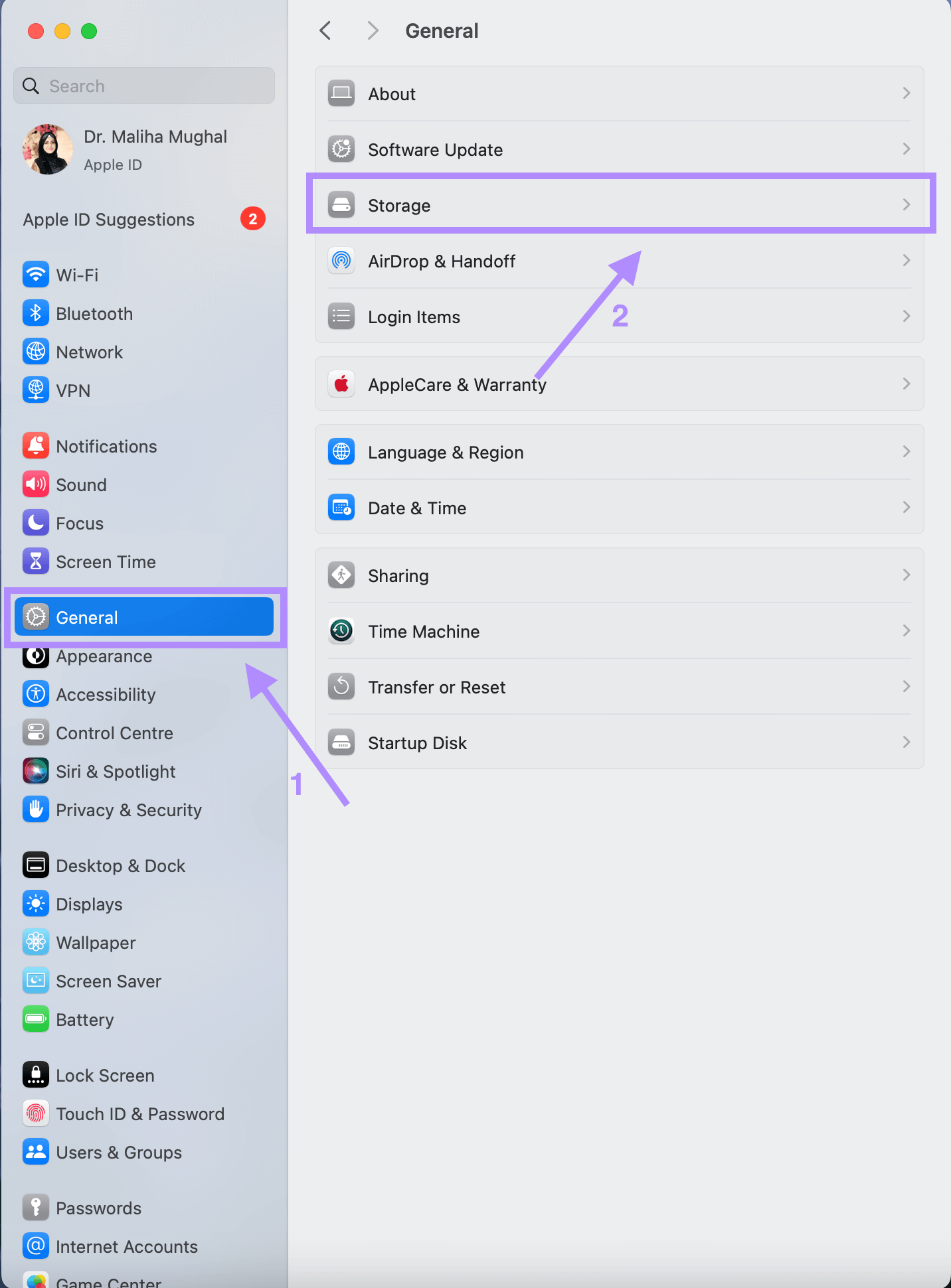click general select storagemac